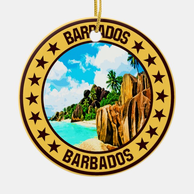 Barbados Keramik Ornament (Vorne)