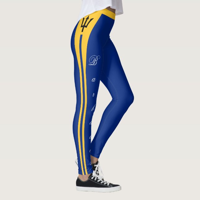 Barbados Leggings, Barbados Fahne /sports Leggings (Rechts)