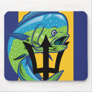 Barbados Mahi-mahi Barbadian Nationale Tierflagge Mousepad