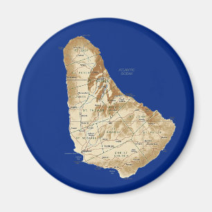 Barbados Map Magnet