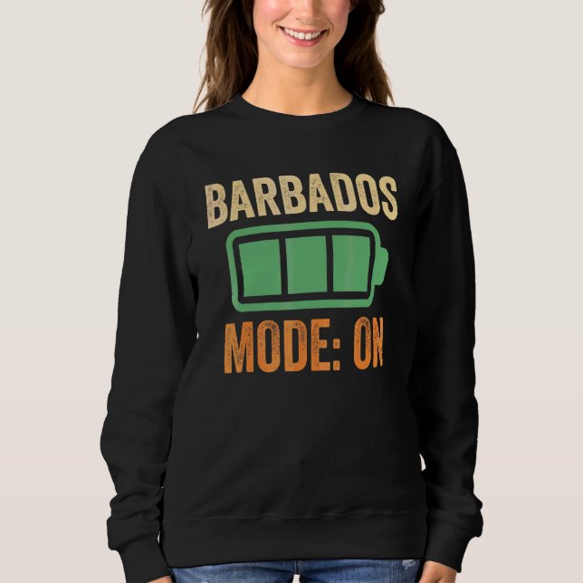 Barbados-Modus auf Batterie-Design Sweatshirt (Vorderseite)