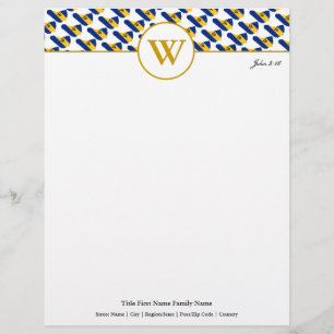 BARBADOS Monogram Personalisiert Briefbogen