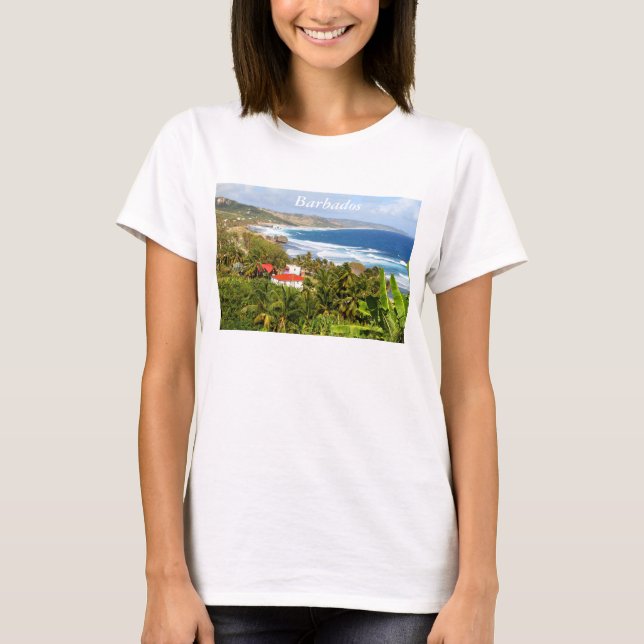 Barbados, Ocean, Beach, Tropical, Sand, T - Shirt (Vorderseite)