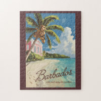 Barbados Painterly Travel Art Vintag