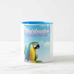Barbados Papagei Reiseplakat Zweifarbige Tasse