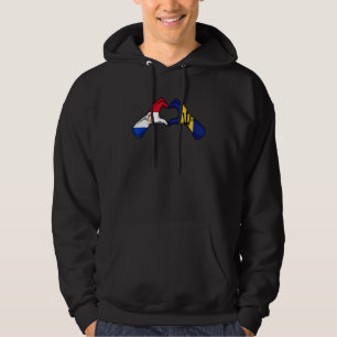 Barbados Paraguay Flag Barbadian Paraguayan Herz Hoodie