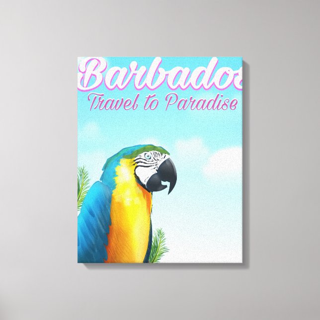 Barbados Parrot Reiseplakat Leinwanddruck (Vorderseite)