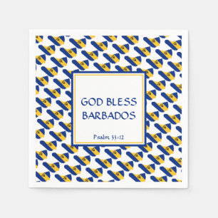 BARBADOS Patriotic GOD BLESS Celebrrations Paper Serviette
