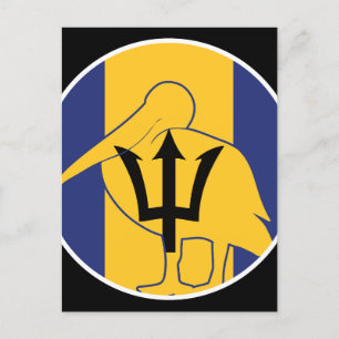 Barbados Pelican Barbadian National Animal Flag Postkarte