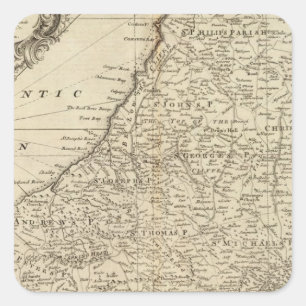 Barbados Quadratischer Aufkleber