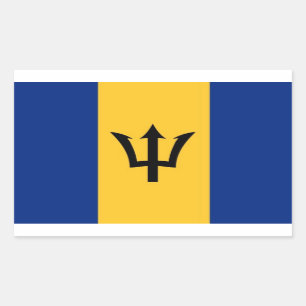 BARBADOS RECHTECKIGER AUFKLEBER