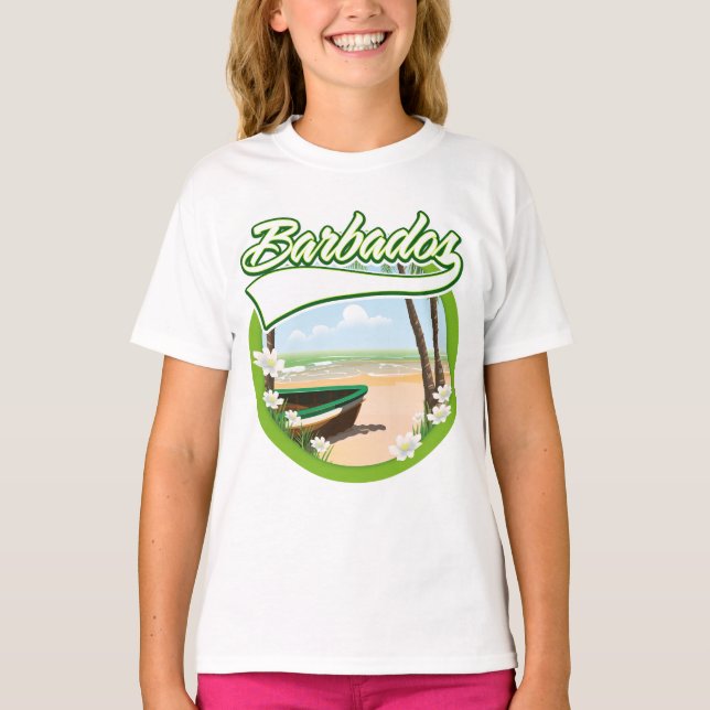 Barbados Reiselogo T-Shirt (Vorderseite)