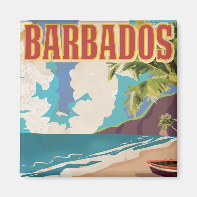 Barbados Reiseplakat Magnet (Vorne)