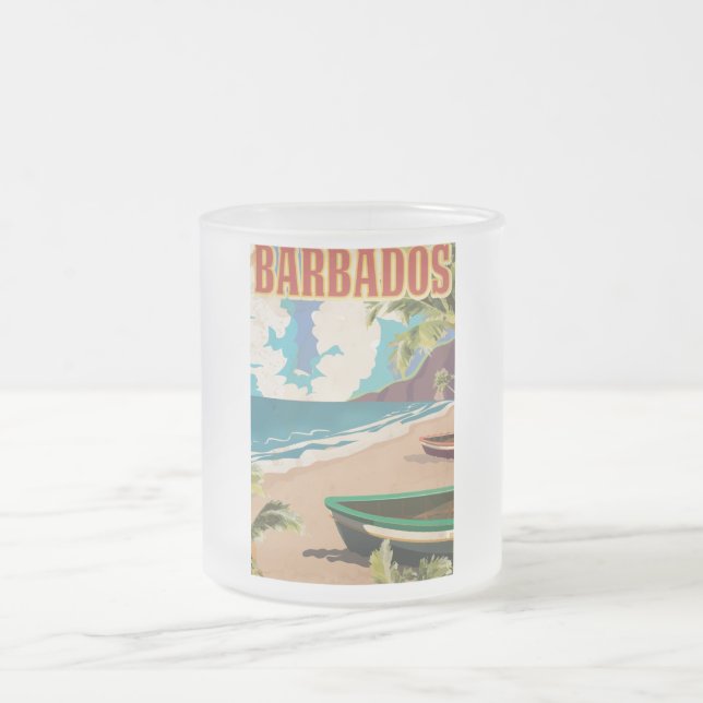 Barbados Reiseplakat Mattglastasse (Mittel)