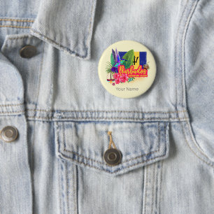 Barbados Retro Karibik Vintage Insel Souvenir Button
