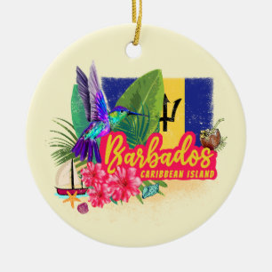 Barbados Retro Karibik Vintage Insel Souvenir Keramik Ornament