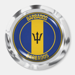 Barbados Round Emblem Magnet