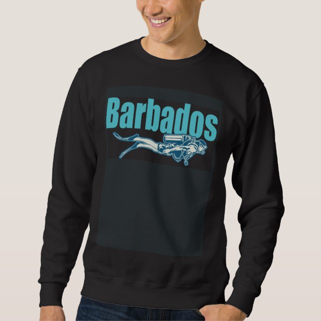 Barbados Scuba Diver Souvenir Sweatshirt (Vorderseite)