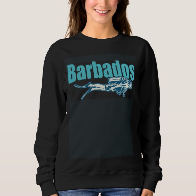 Barbados Scuba Diver Souvenir Sweatshirt (Vorderseite)