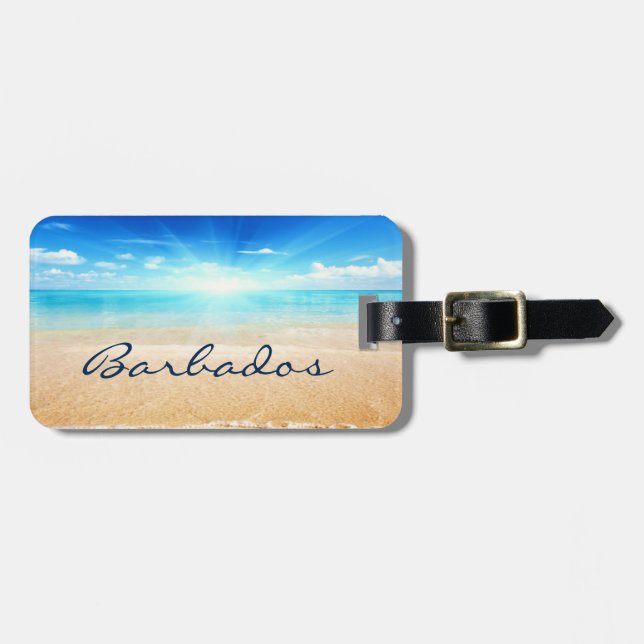 Barbados Sonnenaufgang Gepäckanhänger (Vorderseite horizontal)