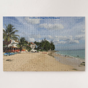 Barbados Sunny Beach Szene. Jigsaw Puzzle