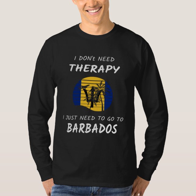 Barbados Therapy Barbados Flag Vacation Barbados T-Shirt (Vorderseite)