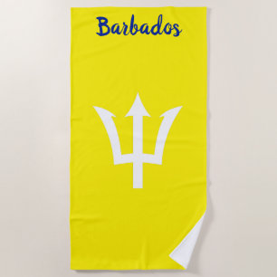Barbados Trident Yellow Beach Handtuch
