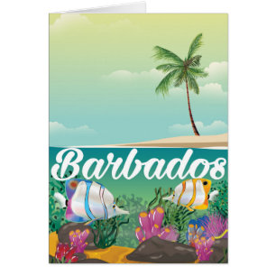 Barbados Unterwasser-Reiseplakat