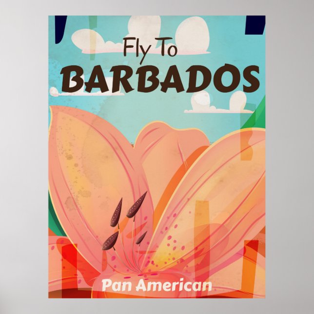 Barbados Vintage Reiseplakat Poster (Vorne)