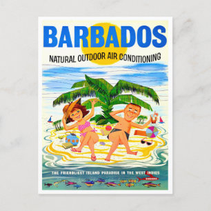 Barbados Vintage-Reisepostkarte Postkarte
