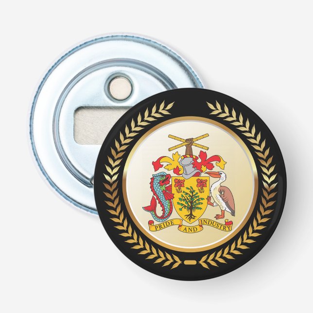 Barbados-Wappen Flaschenöffner (Vorderseite)