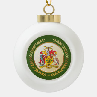 Barbados-Wappen Keramik Kugel-Ornament