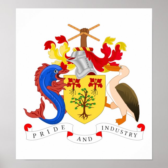 Barbados-Wappen Poster (Vorne)