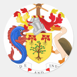 Barbados-Wappen Runder Aufkleber