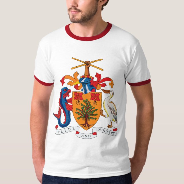 Barbados-Wappen T - Shirt (Vorderseite)
