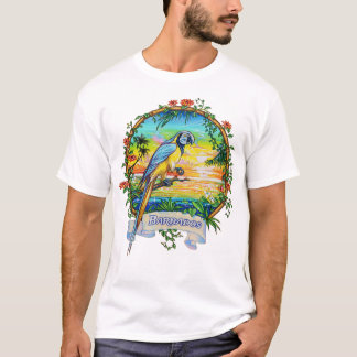 Barbados West Indies Vintager tropischer Parrot-Va T-Shirt
