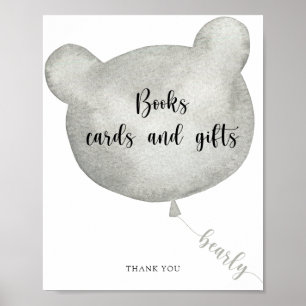 Bärballon Bücher Karten und Geschenke Poster