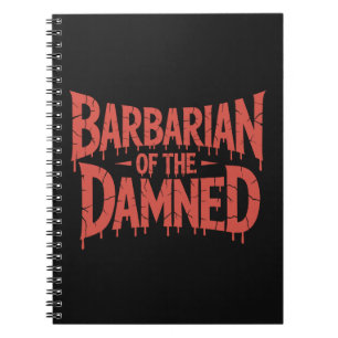 Barbar des gotischen Horrors der Verdammten Notizblock
