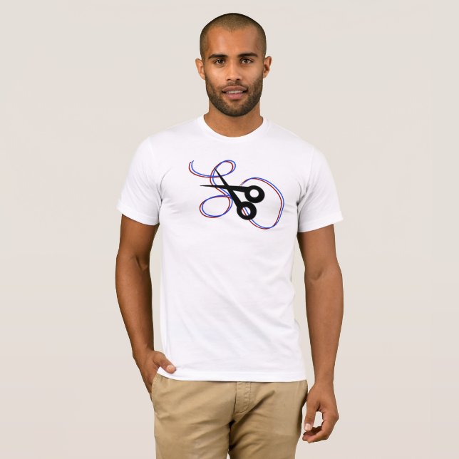 Barbar Stylist Scissor Swirl T-Shirt (Vorne ganz)