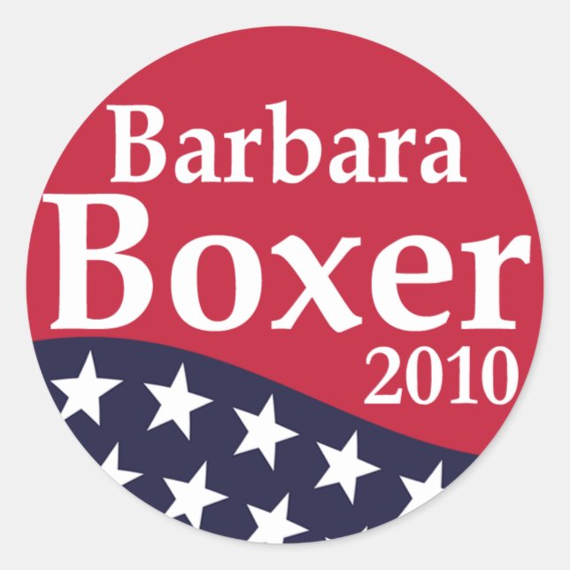 Barbara Boxer 2010 Lapel Stickers (Vorderseite)