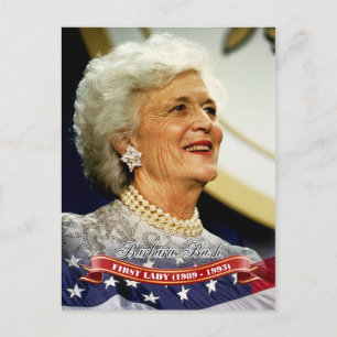 Barbara Bush, First Lady of the U.S. Postkarte