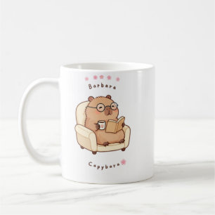 Barbara Capybara liest Buch Cute Cozy Tasse