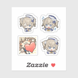 Barbara Genshin Impact 4er Stickerbogen Extra Aufkleber