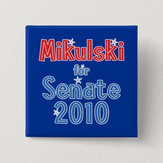 Barbara Mikulski für Stern-Entwurf des Senats-2010 Button (Vorderseite)