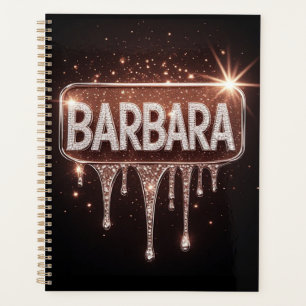 Barbara Name Rose Gold Diamant Triefender Glitter Planer