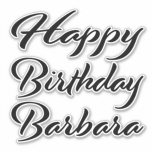 Barbara Name Vorname black Sticker Geburtstag