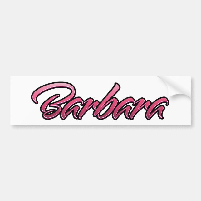 Barbara verblasst pink Aufkleber Sticker Autoaufkleber (Vorne)