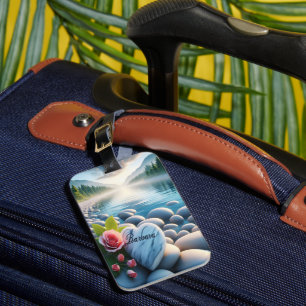 Barbaras Herz am Fluss Gepäckanhänger