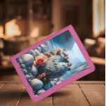 Barbaras Herz am See Tri-fold Geldbeutel<br><div class="desc">Ein Steinherz mit dem Namen Barbara Erholungen auf einem Bett aus glatten Flussfelsen in der Nähe eines ruhigen Sees,  umgeben von zarten rosa Rosen.</div>