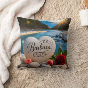 Barbara's River Heart Kissen